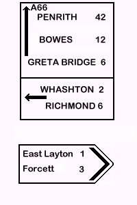 Motorway sign