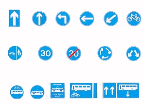 SIGNS GIVING POSITIVE INFORMATION